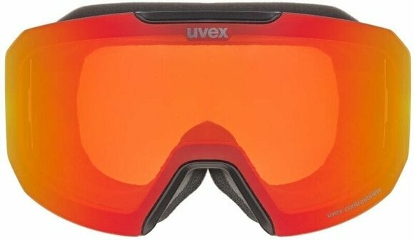 Ski Goggles UVEX Evidnt Attract Black Mat Mirror Sapphire/Contrastview Orange Lasergold Lite Ski Goggles - 5