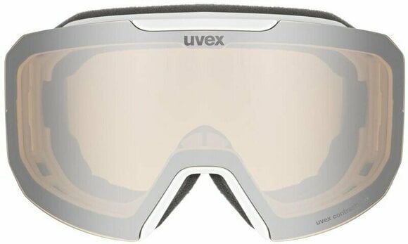 Ski Goggles UVEX Evidnt Attract White Mat Mirror Sapphire/Contrastview Yellow Lasergold Lite Ski Goggles - 2