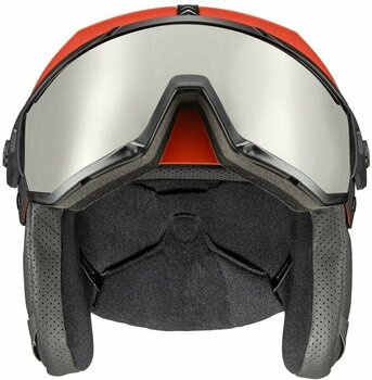 Lyžařská helma UVEX Instinct Visor Fierce Red/Black Mat 53-56 cm Lyžařská helma - 3