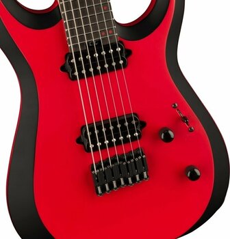7-string Electric Guitar Jackson Pro Plus Series DK Modern MDK7 HT EB Satin Red with Black bevels - 4