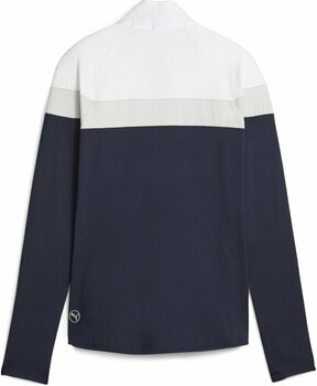 Sudadera con capucha/Suéter Puma Lightweight 1/4 Zip Navy Blazer/Ash Gray XS Sudadera - 2