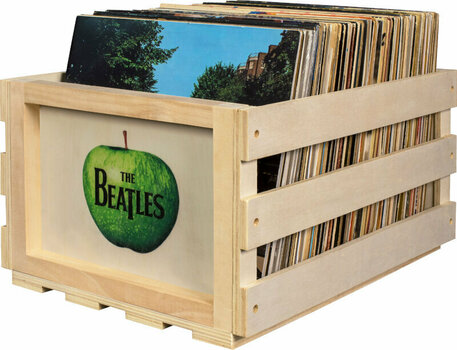 Vinyl Record Box Crosley Record Storage Crate The Beatles Apple Label - 3
