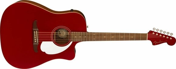 Dreadnought elektro-akoestische gitaar Fender Redondo Player Candy Apple Red - 3