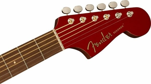 electro-acoustic guitar Fender Redondo Player Candy Apple Red - 5