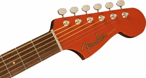 Guitare acoustique-électrique Fender Malibu Player Fiesta Red - 5