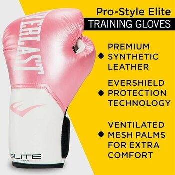 Luvas de boxe e MMA Everlast Prostyle Gloves Pink/White 8 oz - 2