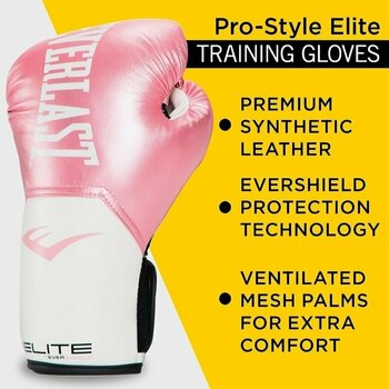 Boxing and MMA gloves Everlast Prostyle Gloves Pink/White 10 oz Boxing and MMA gloves - 2