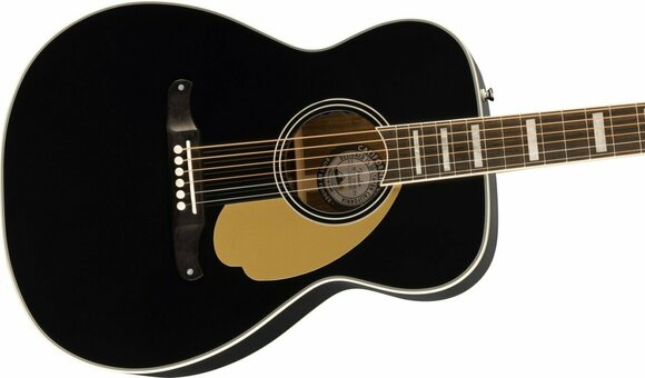 Elektro-akoestische gitaar Fender Malibu Vintage Black - 4