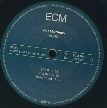 Vinyl Record Pat Metheny - 80/81 (Reissue) (2 LP) - 3