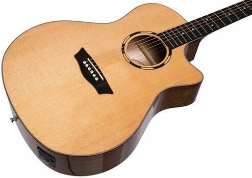 electro-acoustic guitar Washburn Woodline WLO10SCE-O-U Natural - 4