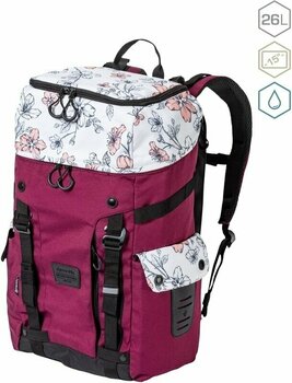 Lifestyle Backpack / Bag Meatfly Scintilla Backpack Blossom White/Burgundy 26 L Backpack - 2