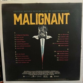 Vinylplade Joseph Bishara - Malignant (Blood Red With Gold Blade & Cold Blue Splatter Coloured) (2 LP) - 8