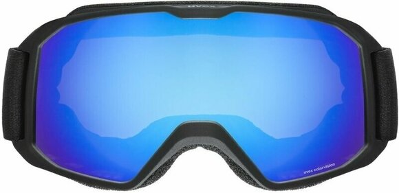 Masques de ski UVEX Xcitd Black Mat Mirror Blue/CV Green Masques de ski - 2