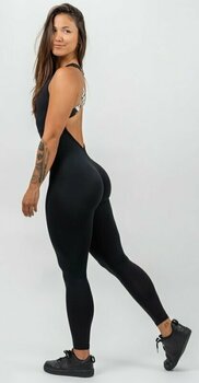 Fitness kalhoty Nebbia One-Piece Workout Jumpsuit Gym Rat Black XS Fitness kalhoty - 3
