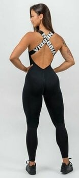 Pantalones deportivos Nebbia One-Piece Workout Jumpsuit Gym Rat Black XS Pantalones deportivos - 4