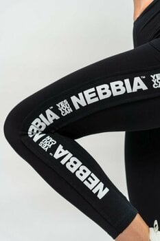 Calças de fitness Nebbia High Waisted Side Stripe Leggings Iconic Black XS Calças de fitness - 3