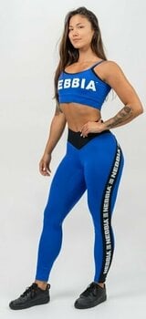 Fitness Trousers Nebbia High Waisted Side Stripe Leggings Iconic Blue XS Fitness Trousers - 5