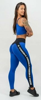 Fitness Trousers Nebbia High Waisted Side Stripe Leggings Iconic Blue S Fitness Trousers - 6