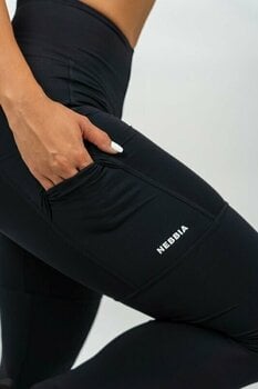 Fitness Trousers Nebbia High Waisted Leggings Leg Day Goals Black S Fitness Trousers - 3