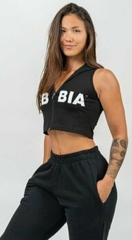 Camisola de fitness Nebbia Sleeveless Zip-Up Hoodie Muscle Mommy Black M Camisola de fitness - 2