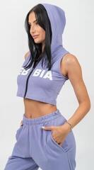 Trainingspullover Nebbia Sleeveless Zip-Up Hoodie Muscle Mommy Light Purple M Trainingspullover - 3