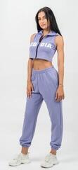 Trainingspullover Nebbia Sleeveless Zip-Up Hoodie Muscle Mommy Light Purple M Trainingspullover - 5