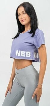 Fitness shirt Nebbia Oversized Crop Top Powerhouse Light Purple XS Fitness shirt - 4