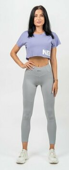 Fitness koszulka Nebbia Oversized Crop Top Powerhouse Light Purple S Fitness koszulka - 5