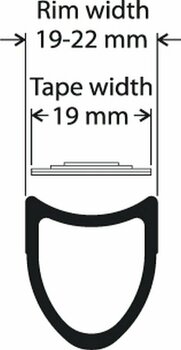 Dętka rowerowa Tufo Tubular Tyre Gluing Tape Road 2 m 19 mm 80.0 Red Rimtape - 3