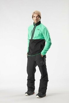 Ski-trui en T-shirt Picture Mathew 1/4 Fleece Black/Spectra Green M Trui - 4