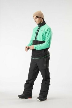 Ski T-shirt /hættetrøje Picture Mathew 1/4 Fleece Black/Spectra Green M Jumper - 6