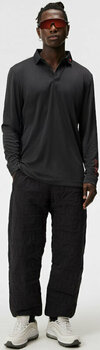 Polo majice J.Lindeberg Tour Tech Long Sleeve Mens Black Melange L Polo majice - 2