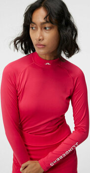 Vêtements thermiques J.Lindeberg Asa Soft Compression Womens Top Rose Red S - 4