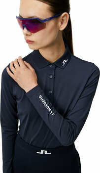 Polo Shirt J.Lindeberg Tour Tech Long Sleeve Womens Polo JL Navy M - 4