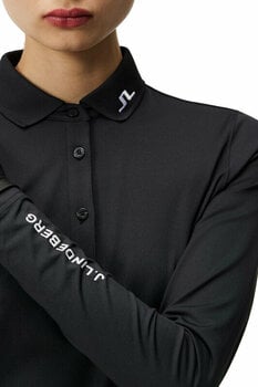 Polo Shirt J.Lindeberg Tour Tech Long Sleeve Womens Polo Black M - 4