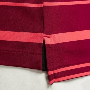 Polo Shirt Nike Dri-Fit Tour Mens Polo Shirt Stripe Noble Red/Ember Glow/White L - 6