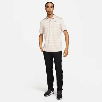 Camisa pólo Nike Dri-Fit Tour Mens Polo Shirt Stripe Pink Oxford/Barely Rose/Black XL - 6
