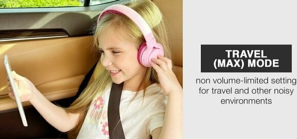 Vezeték nélküli fejhallgatók On-ear MEE audio KidJamz KJ45 Bluetooth Pink - 9