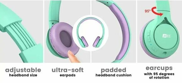 Vezeték nélküli fejhallgatók On-ear MEE audio KidJamz KJ45 Bluetooth Mint - 8