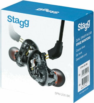 Hörlurar med öronsnäcka Stagg SPM-235 BK - 6