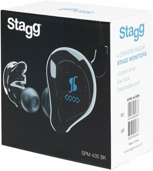 Ušesne zanke slušalke Stagg SPM-435 BK Black - 6