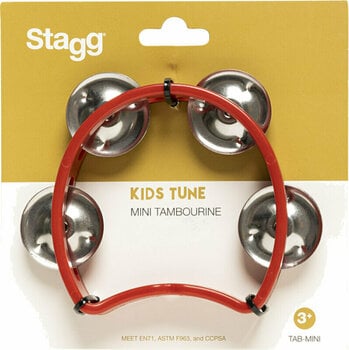 Classical Tambourine Stagg TAB-MINI/RD - 2
