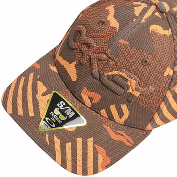 Cap Oakley 6 Panel Stretch Hat Embossed Orange Stripe/Grip Camo S/M Cap - 3