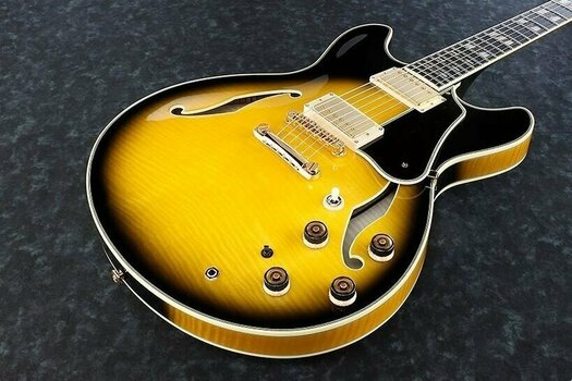Halvakustisk gitarr Ibanez AS200-VYS Vintage Yellow Sunburst - 2