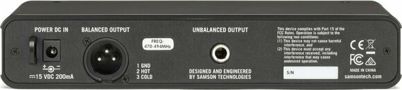 Système sans fil avec micro main Samson Concert 88x Handheld - G 863 - 865 MHz - 5