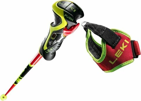 Ski Poles Leki WCR SL 3D Bright Red/Black/Neonyellow 140 cm Ski Poles - 3