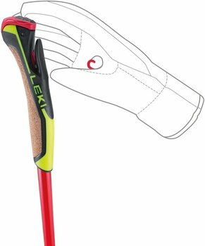 Bastões de esqui Leki PRC 750 Bright Red/Neonyellow/Black 160 cm - 4