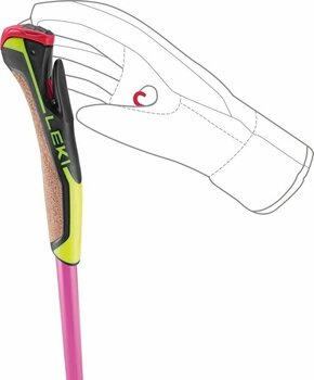 Bastones de esquí Leki PRC 750 Neonpink/Neonyellow/Black 140 cm - 4