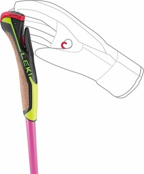 Ski Poles Leki PRC 750 Neonpink/Neonyellow/Black 155 cm - 4