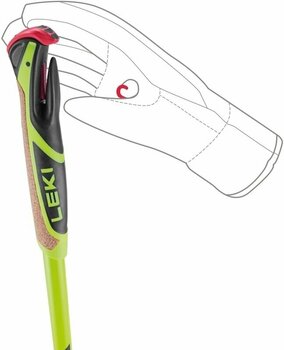 Ski Poles Leki CC 450 Neonyellow/Black/White 145 cm - 4